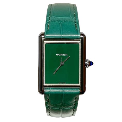 cartier green tank watch|cartier tank watch men's.